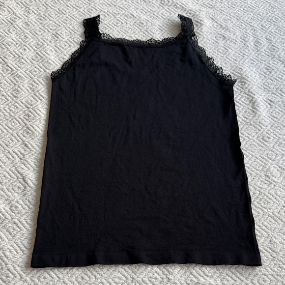 Kathy Curvy Black Lace Trim Camisole One Size - Picture 5 of 5